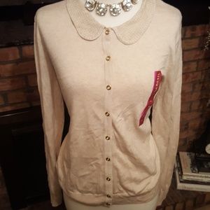 Plus gold embellished cardigan sweater nwt